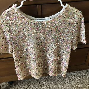 Topshop sequin top